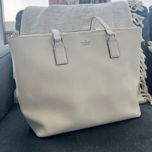 KATE SPADE WHITE TOTE BAG